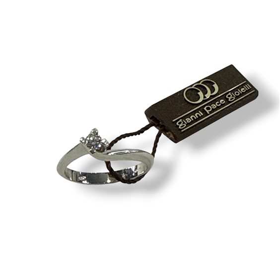 Anello Gianni Pace Donna Solitari in Oro bianco Diamante 0.12 Ct GPGSL19 - GPGSL19